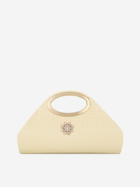 

Element Cart Cream-Coloured Embellished Clutch