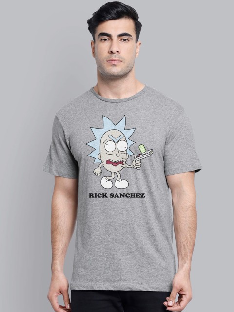 

Free Authority Men Rick & Morty Grey Printed T-shirt