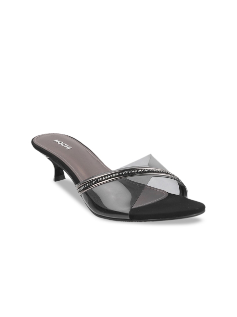 

Mochi Women Black Embellished Kitten Heels