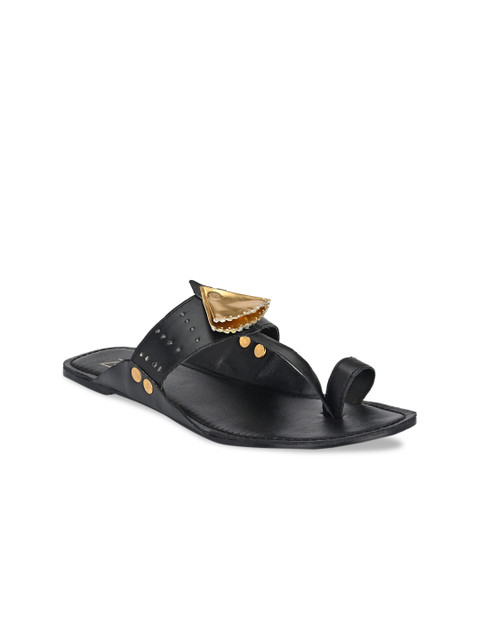 

Zebba Women Black Solid One Toe Flats