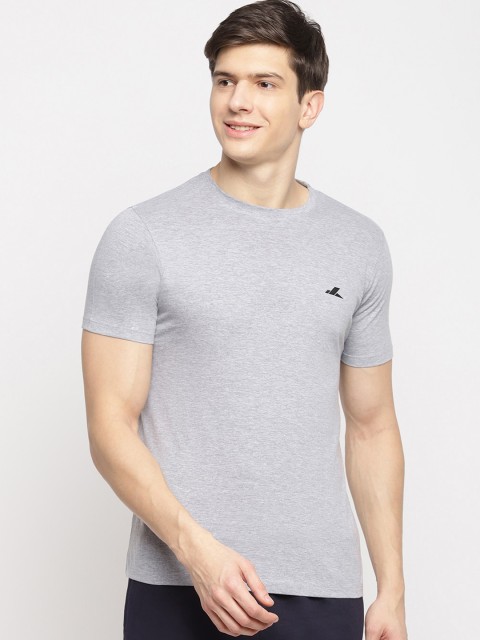 

SPARROWHAWK Men Grey Solid Round Neck T-shirt