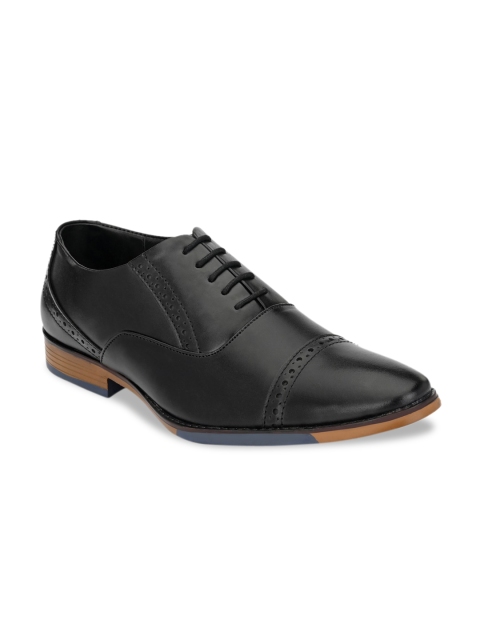 

Fentacia Men Black Solid Formal Leather Oxford Shoes