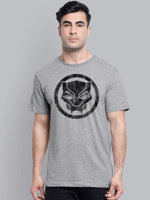 

Free Authority Men Grey & Black Black Panther Printed Round Neck T-shirt