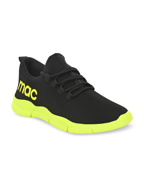 

Mactree Men Black Woven Design Sneakers