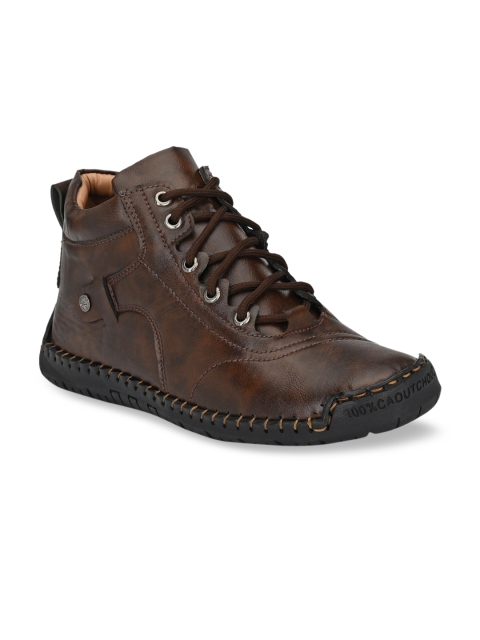 

Mactree Men Brown Printed Pu Sneakers