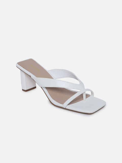 

ALDO Women White Solid Block Heels