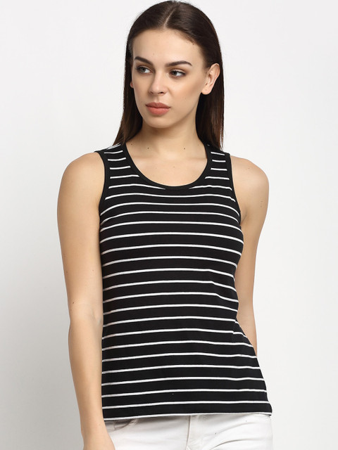 

Rute Women Multicoloured Striped Round Neck T-shirt, Multi