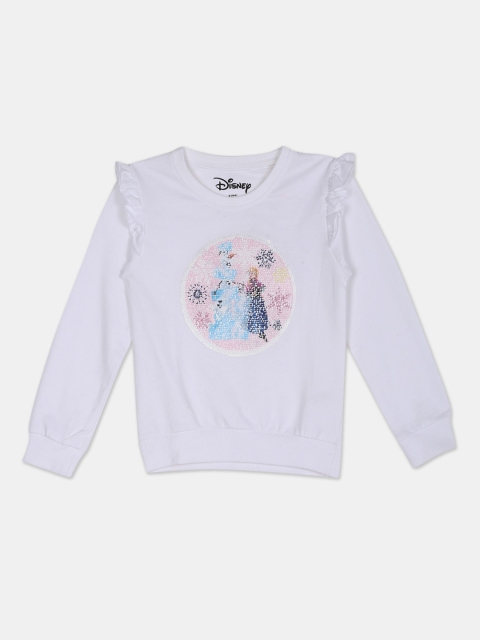 

Cherokee Girls White Flippy Sequin Embellished Sweatshirt
