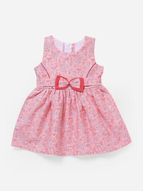 

The Magic Wand Girls Red Printed Fit and Flare Dress