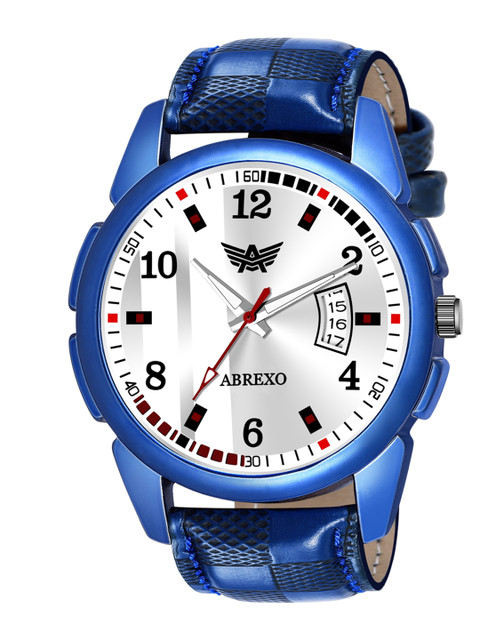 

Abrexo Men White & Blue Analogue Watch Abx8174