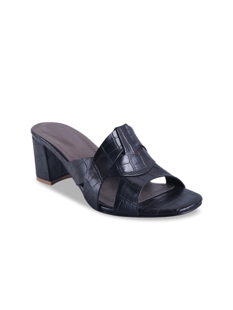 

CALZADO Women Black Textured Mules