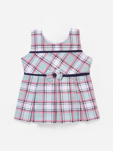

The Magic Wand Girls Pink Checked Fit and Flare Dress