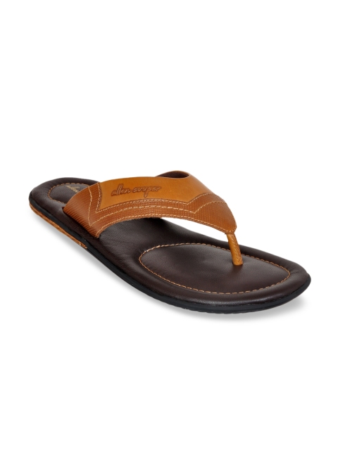 

Allen Cooper Men Tan & Black Comfort Sandals