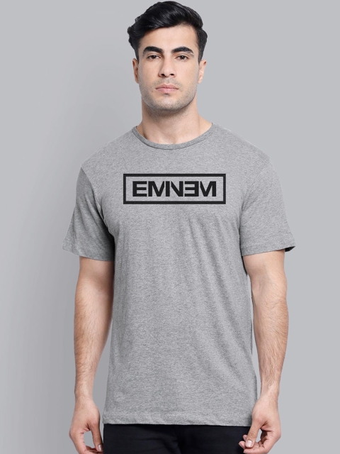 

Free Authority Men Grey Eminem Printed Round Neck T-shirt