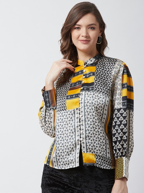 

MAGRE Women Multicoloured Regular Fit Printed Casual Shirt, Multi