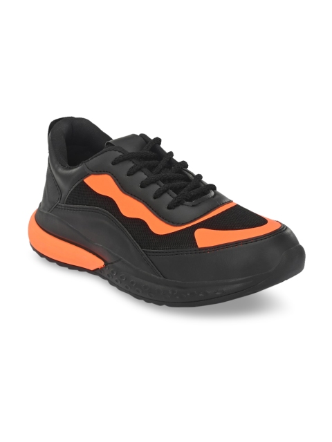 

Fentacia Men Black Woven Design Sneakers