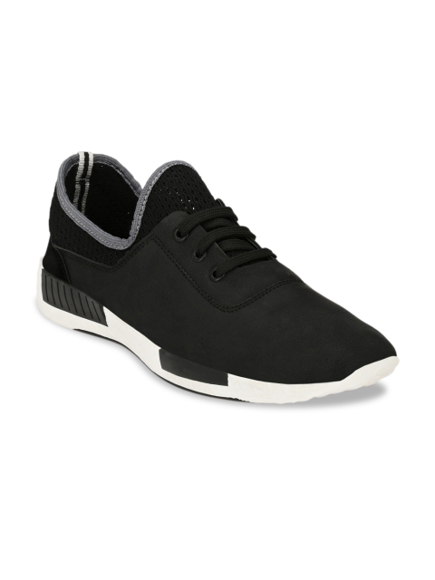 

Mactree Men Black Pu Sneakers