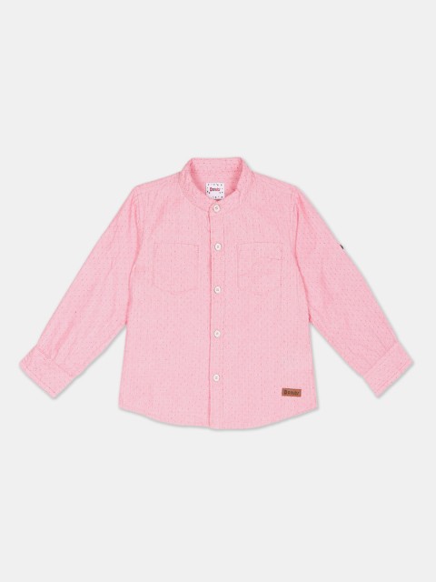 

Donuts Boys Pink Regular Fit Printed Casual Shirt