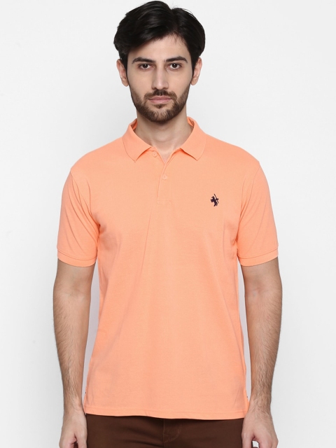 

Cantabil Men Orange Solid Polo Collar T-shirt