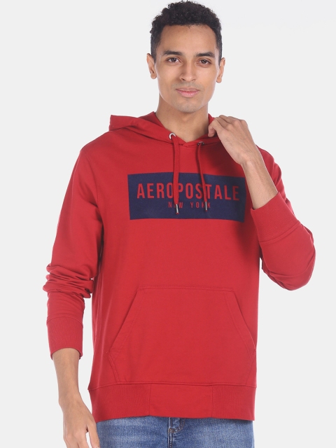 

Aeropostale Men Red Printed Sweatshirt