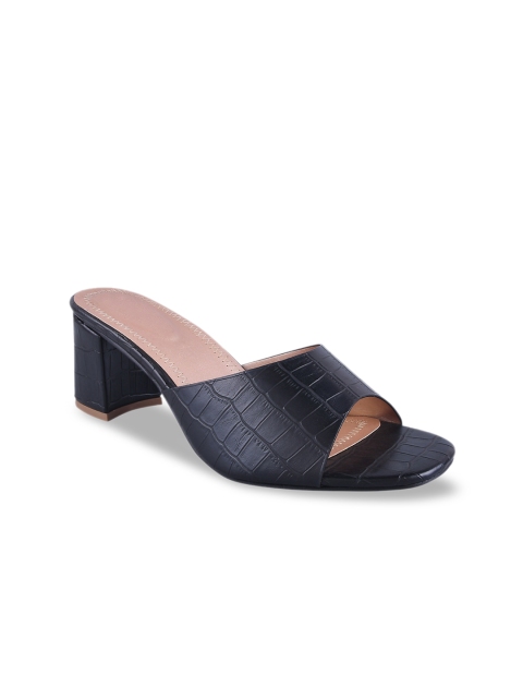 

CALZADO Women Black Textured Mules