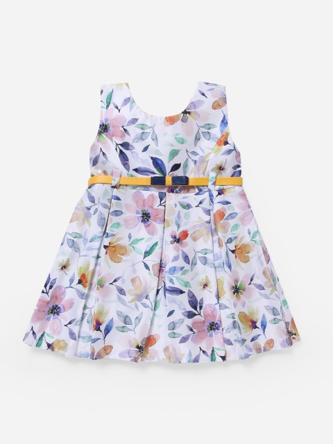 

The Magic Wand Girls Peach-Coloured Printed Fit and Flare Dress
