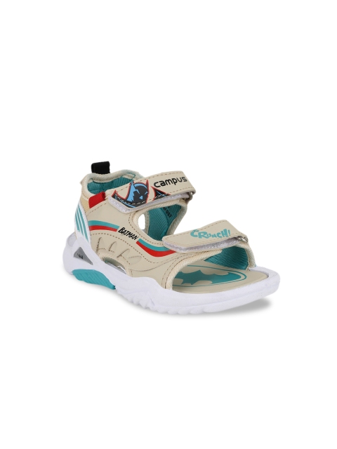 

Campus Unisex Kids Cream-Coloured & Red Comfort Sandals