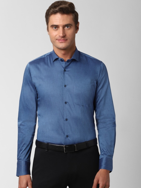 

Peter England Men Blue Slim Fit Solid Casual Shirt