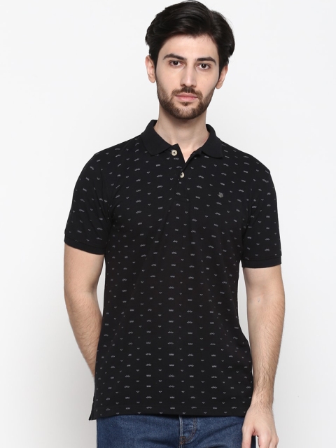 

Cantabil Men Black Printed Mandarin Collar T-shirt