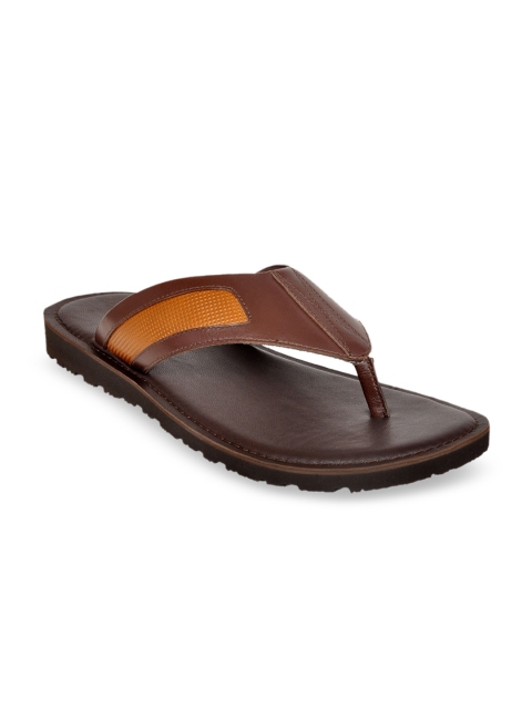 

Allen Cooper Men Brown Leather Comfort Sandals