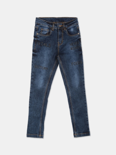 

Cherokee Boys Navy Blue Regular Fit Mid-Rise Clean Look Jeans