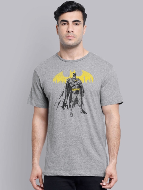 

Free Authority Men Grey Batman Printed Round Neck T-shirt