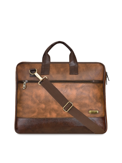 

LOREM Unisex Tan Textured Laptop Bag