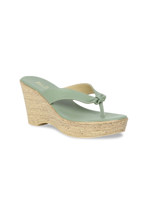 

Inc 5 Women Green Solid Sandals