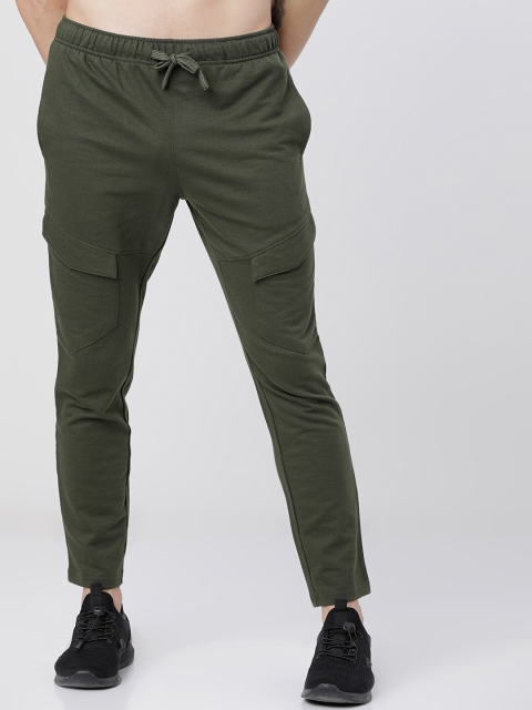 

Ecko Unltd Men Olive Green Solid Slim-Fit Track Pants