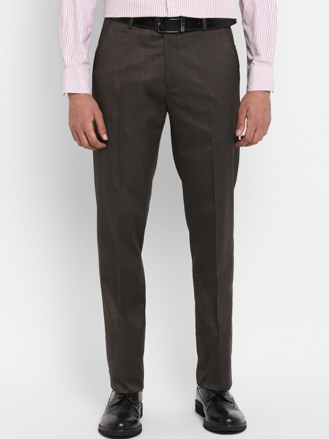 

Cantabil Men Brown Straight Fit Solid Formal Trousers
