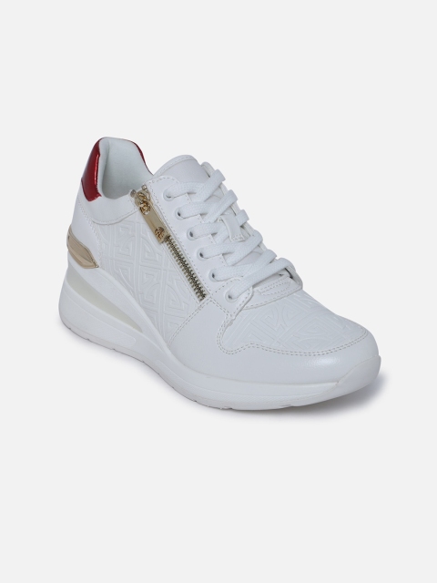 

ALDO Women White Textured Sneakers