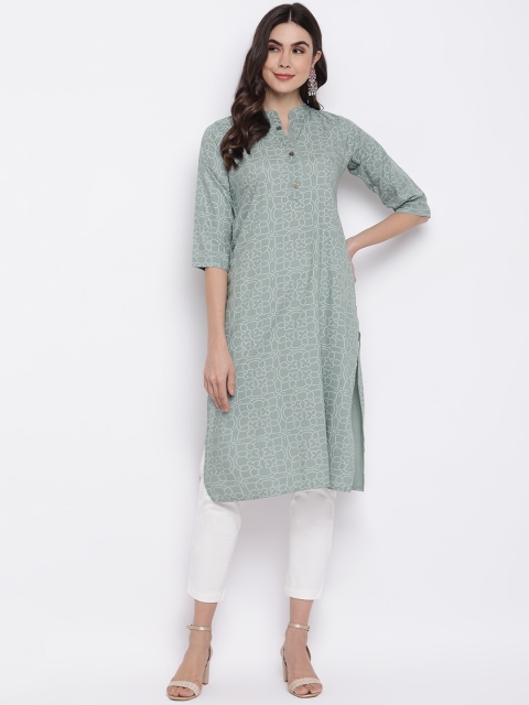 

Purplicious Women Green Bandhani Printed Kurta