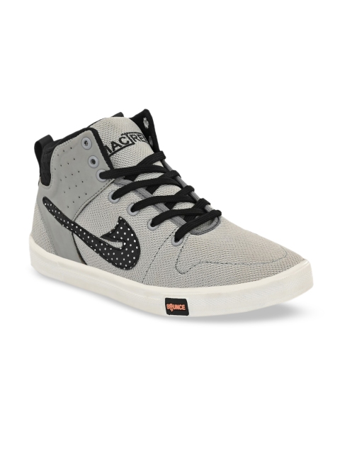 

Mactree Men Grey Woven Design Sneakers