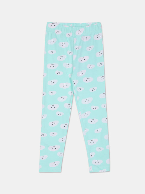 

Cherokee Girls Blue & White Printed Ankle-Length Leggings