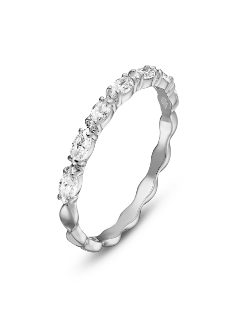 

SWAROVSKI Silver-Toned Rhodium plated Vittore Marquise Ring
