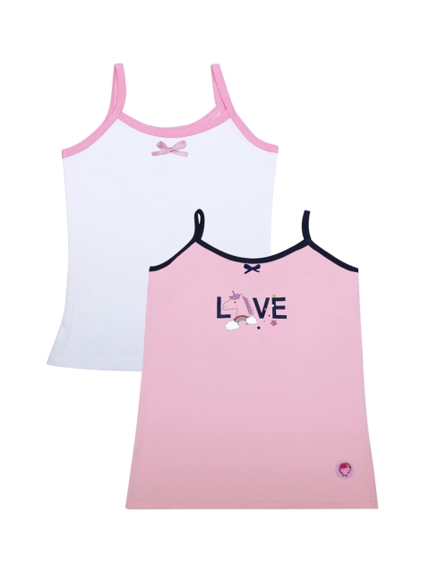 

DChica Girls Pack Of 2 Multicoloured Camisoles, Multi