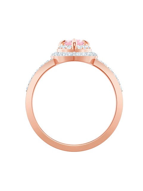 

SWAROVSKI Rose Gold-Toned & Pink Crystal-Studded Finger Ring