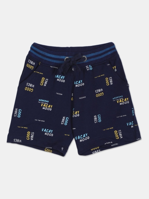 

Cherokee Boys Navy Blue Printed Regular Fit Shorts