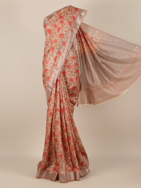

Pothys Cream-Coloured Woven Design Jute Silk Saree