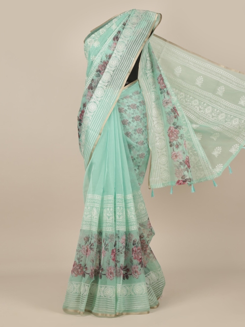 

Pothys Green Woven Design Tissue Saree