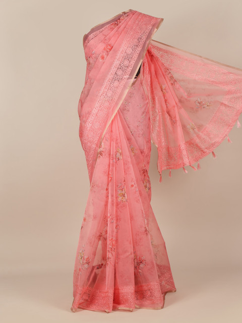

Pothys Pink Printed Tissue Saree