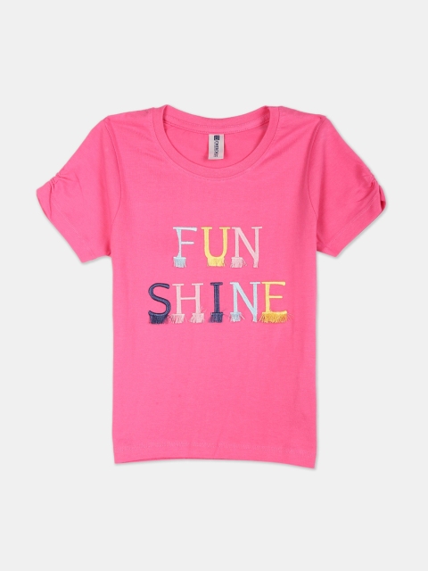

Cherokee Girls Pink Printed Round Neck T-shirt