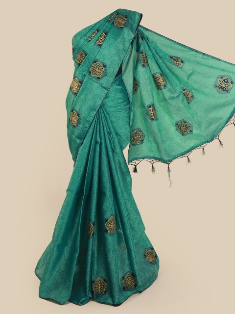 

Pothys Green Woven Design Cotton Blend Saree