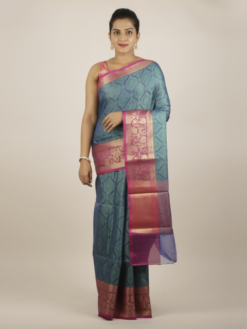 

Pothys Green Woven Design Cotton Blend Saree